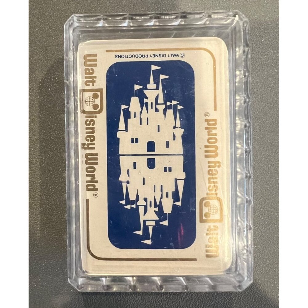 Vintage Walt Disney World Cinderella Castle Miniature Playing Cards W Case‎ NEW